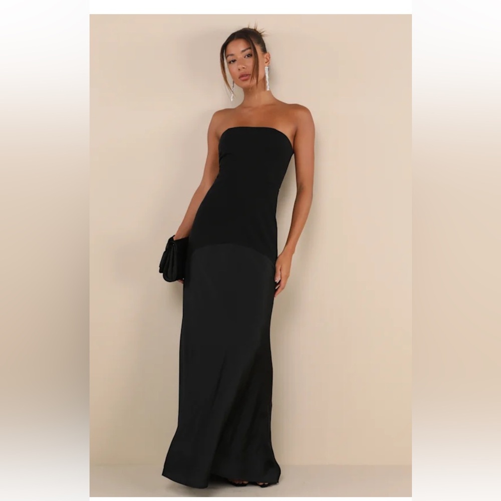 Elegant Black Strapless Dress